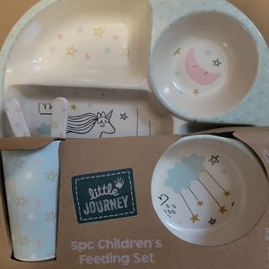 Little journey 5 pc feeding set unicorn